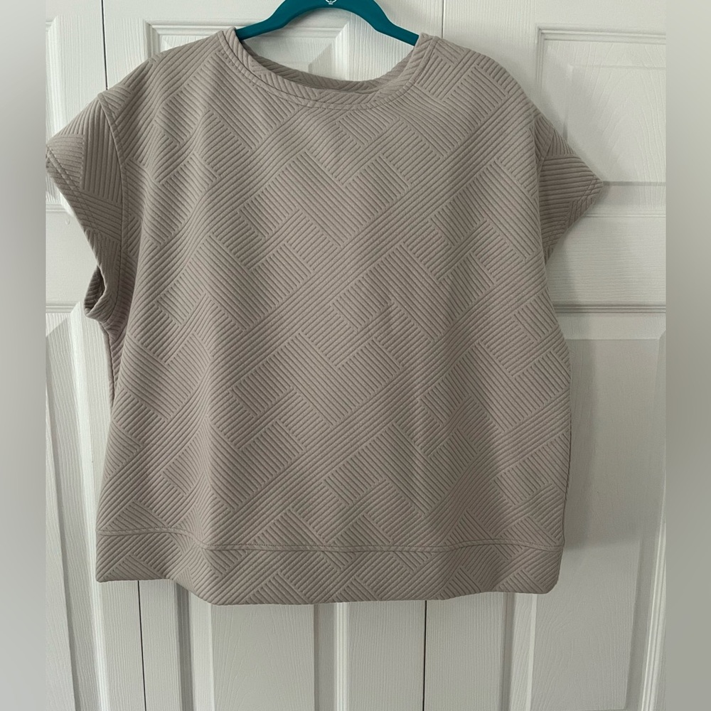 Women’s beige matching sweat set- SZ Small
